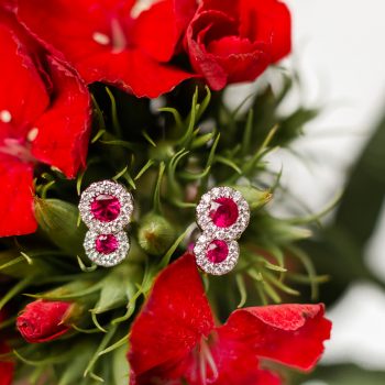 Ruby and Diamond Earrings