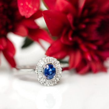 Sapphire and Diamond Ballerina Ring
