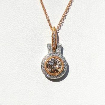 Morganite and Diamond Necklace