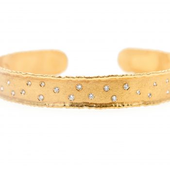 Diamond and Gold Bangle