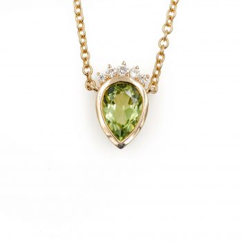 Peridot and Diamond Necklace