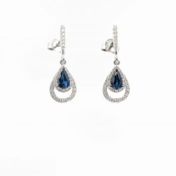 Sapphire and Diamond Earrings