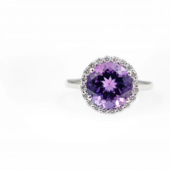 Amethyst and Diamond Ring