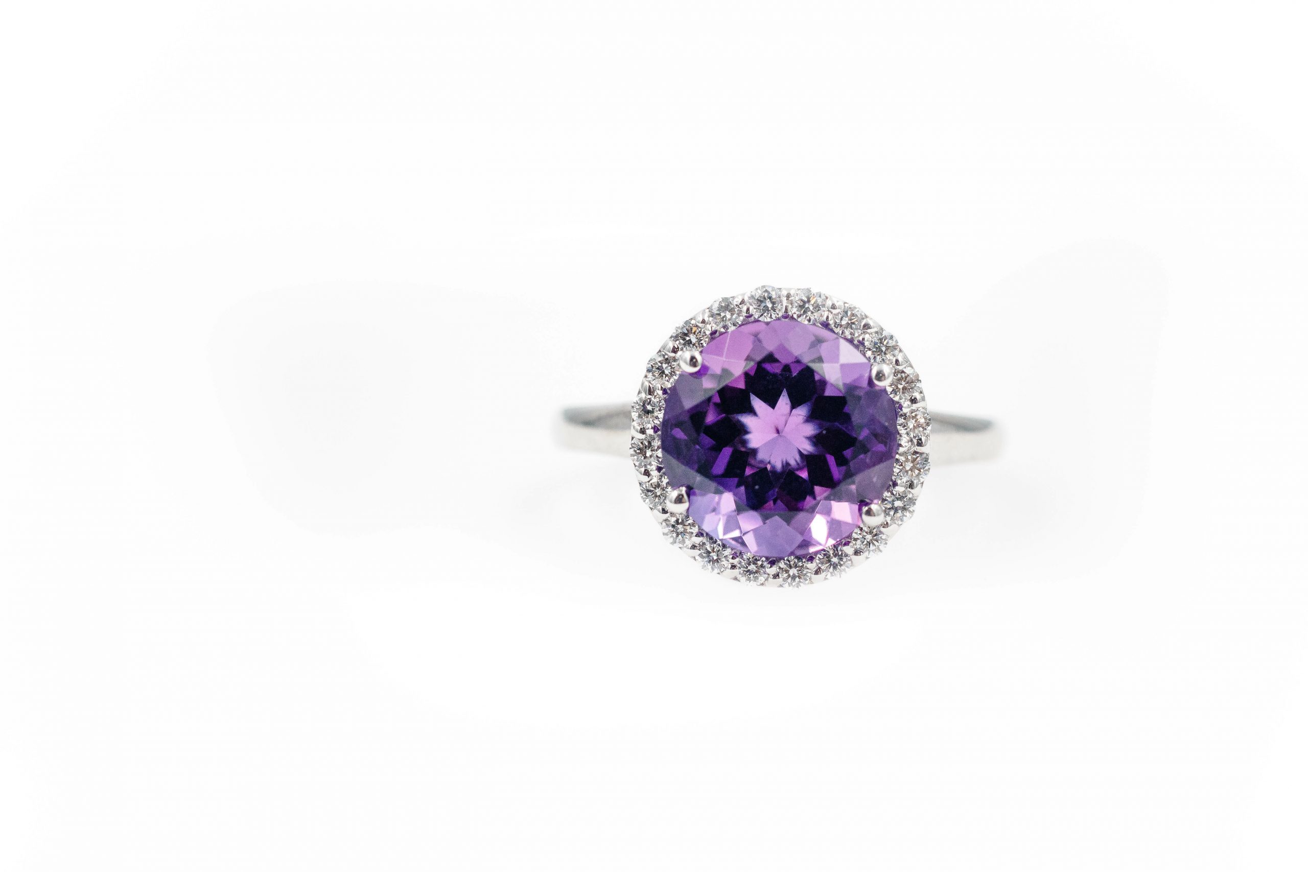 Amethyst and Diamond Ring - Designs by Aaron