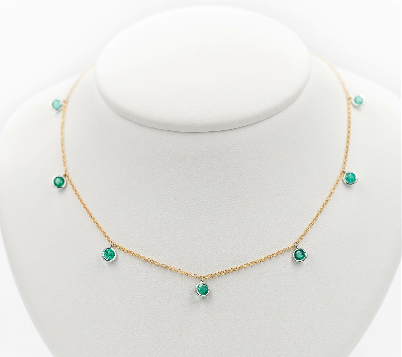 Two Tone Emerald Necklace