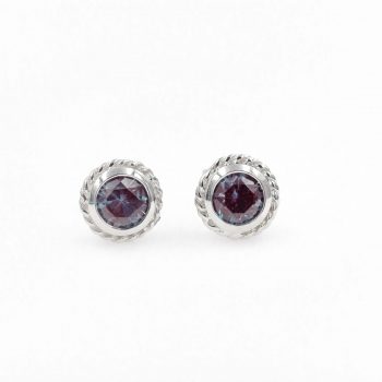 Created Alexandrite Studs