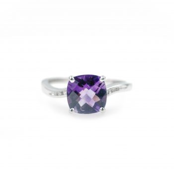 Amethyst and Diamond Ring
