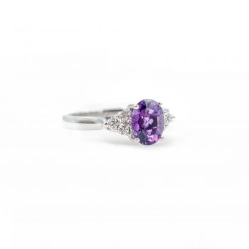 Amethyst and Diamond Ring