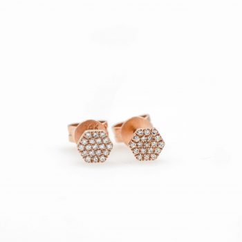 Diamond Hexagon Studs