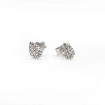 Diamond Pear Studs