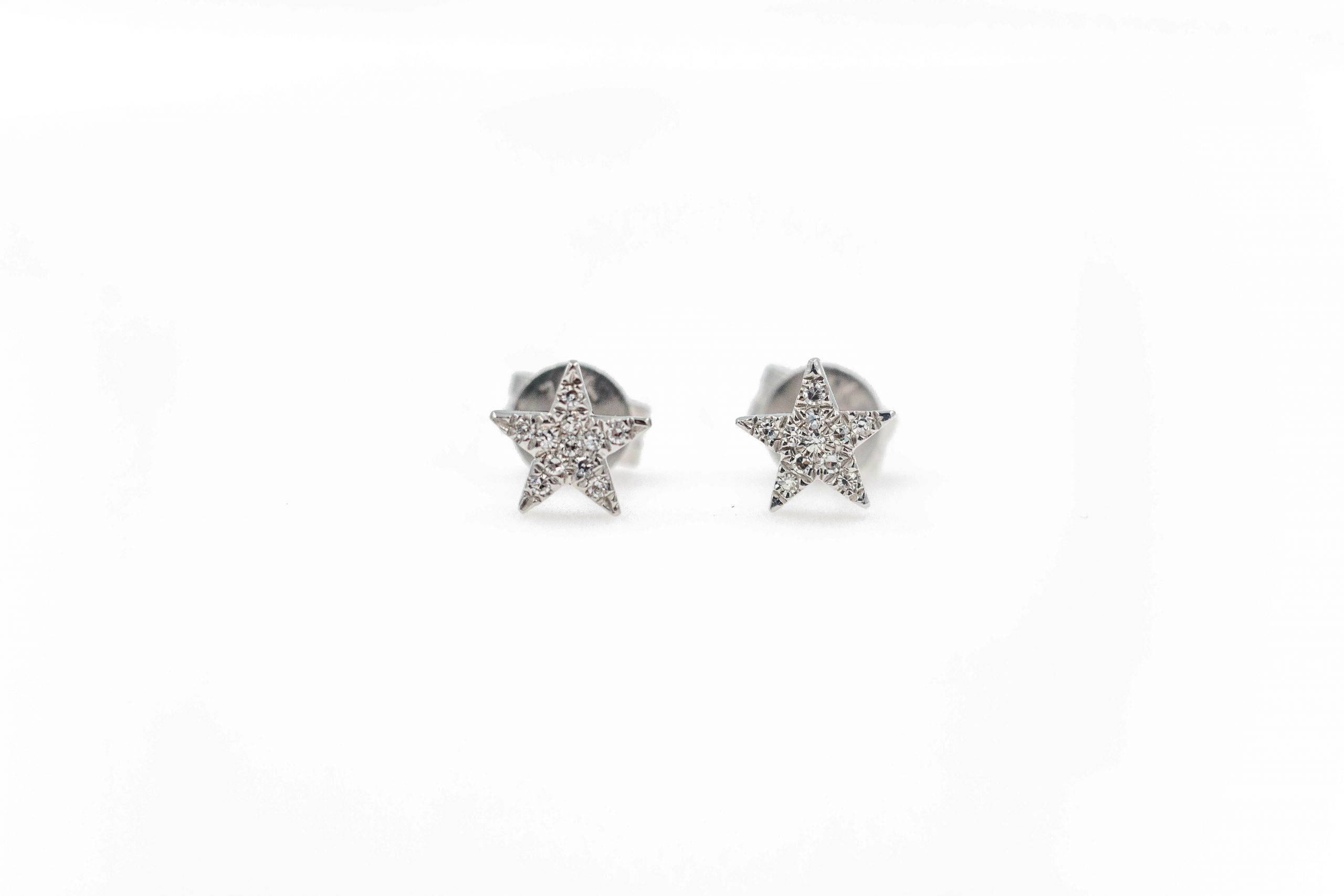 Madison L Diamond Star Earrings 001-150-02374 14KW | Hingham Jewelers |  Hingham, MA