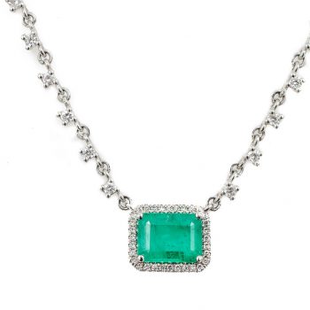 Emerald and Diamond Necklace