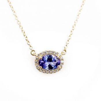 Tanzanite and diamond necklace