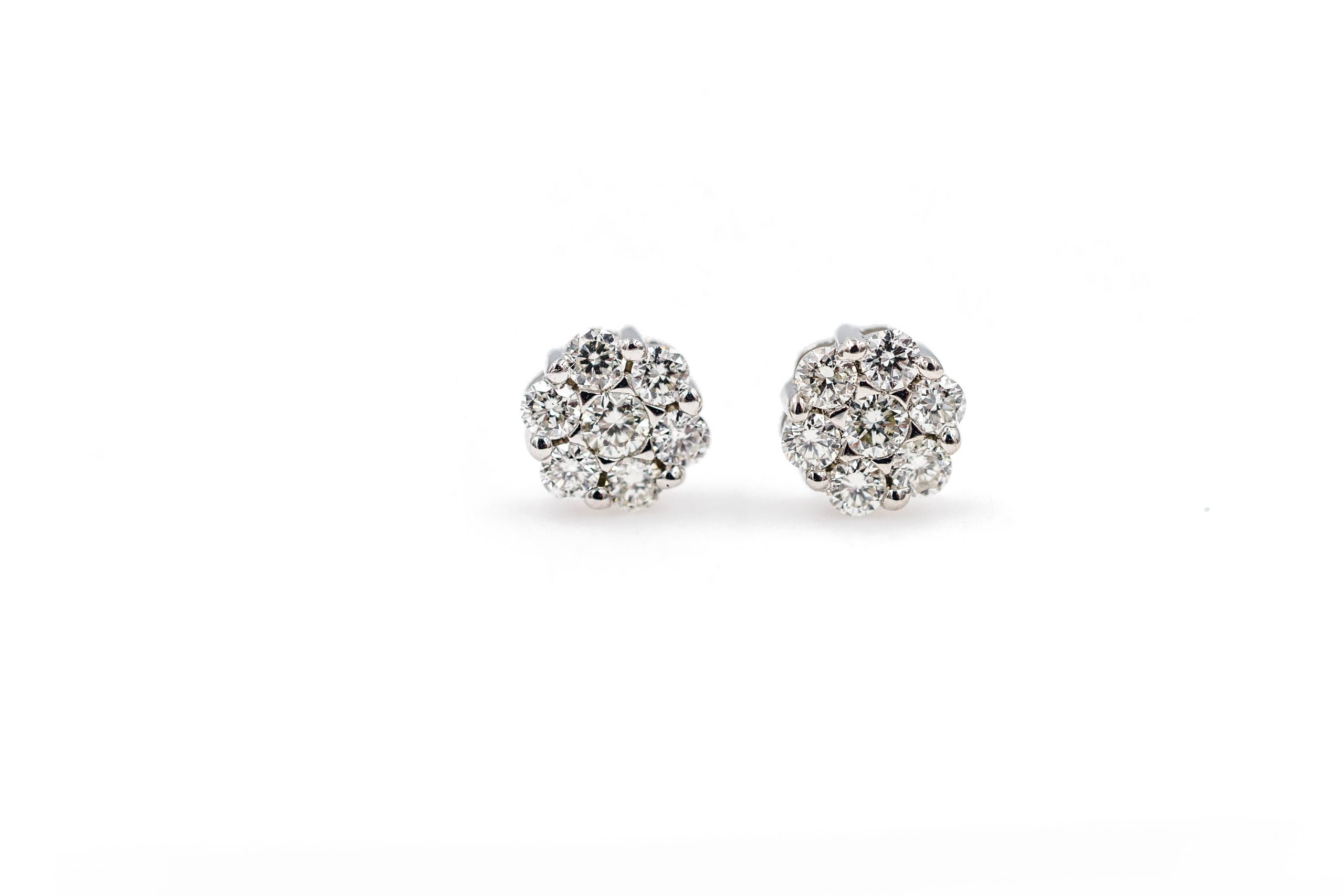 Diamond Cluster Earrings - Designs by Aaron