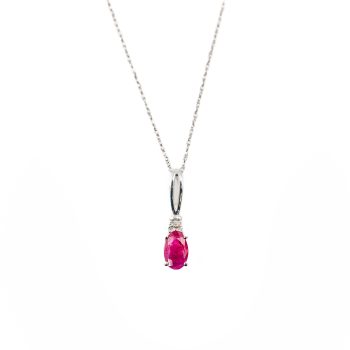 Oval Ruby Pendant