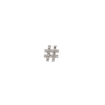 Hashtag diamond earring (single earring)