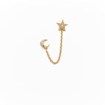 Star and moon earring