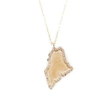 Yellow gold and Diamond Maine Necklace
