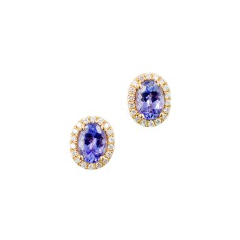 Tanzanite and diamond earrings