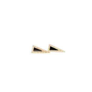 Onyx and diamond earrings