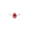 Pink Maine tourmaline and diamond ring