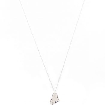 White Gold Maine Pendant and Chain