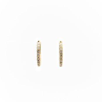 Diamond huggies in yellow gold