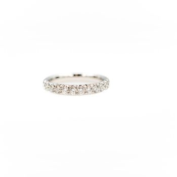 French pave diamond wedding band 3/4 carat