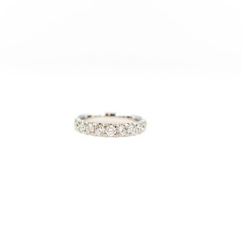 French pave diamond wedding band 1 carat