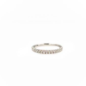 French pave diamond wedding band 1/4 carat