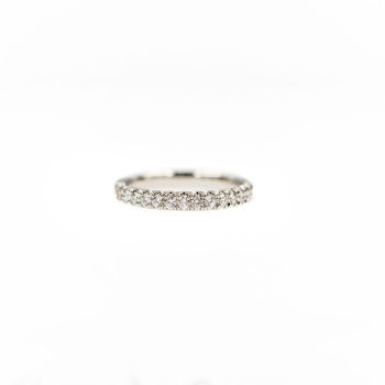 French pave diamond wedding band 1/3 carat