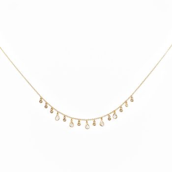 Moonstone and Diamond Necklace