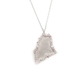 White Gold and Diamond Maine Necklace