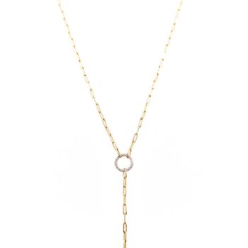 Diamond Toggle Lariat Necklace