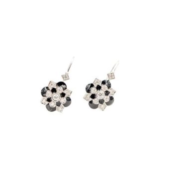 Diamond and Enamel Earrings