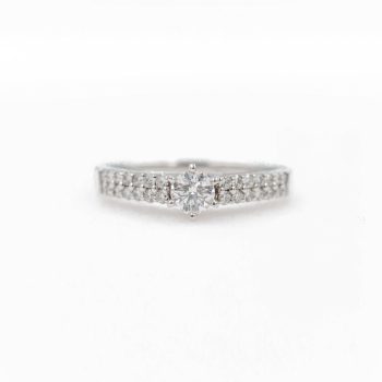 14kt White Gold Diamond Engagement Ring