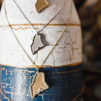 Rose Gold and Diamond Maine Necklace
