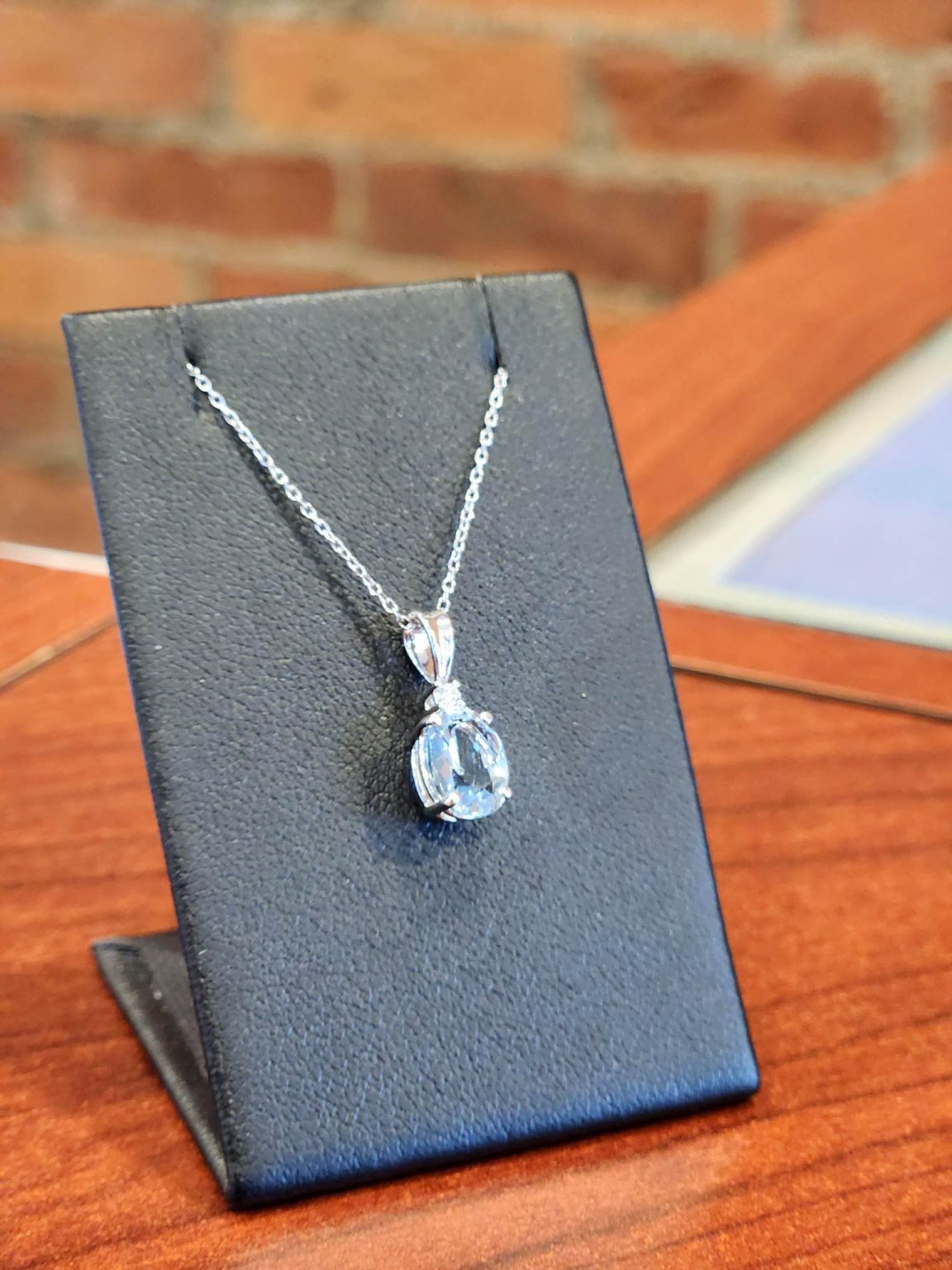 Aquamarine and Diamond Drop Pendant Designs by Aaron