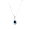Aquamarine and Diamond Drop Pendant