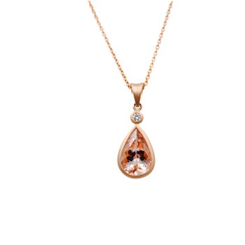 Rose Gold Morganite Pendant
