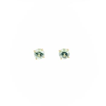 Mint Green Maine Tourmaline Stud Earrings
