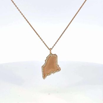 Rose Gold and Diamond Maine Necklace