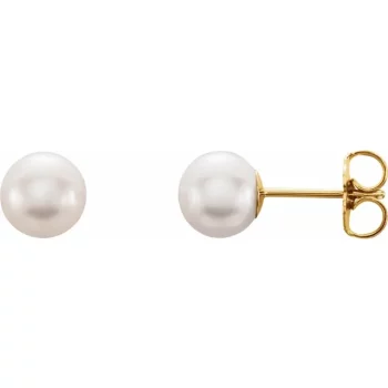 6mm Cultured Freshwater Pearl Stud Earrings