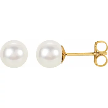 8mm Cultured Freshwater Pearl Stud Earrings