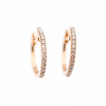 Diamond huggie earrings in yellow gold