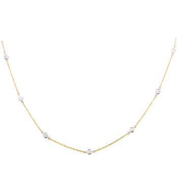 Diamond station necklace