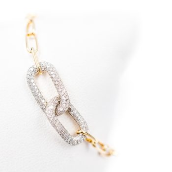 Interlocking Diamond Link Bracelet