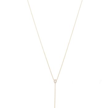 White Topaz Drop Necklace