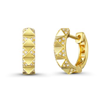 Modern Yellow Gold Huggies