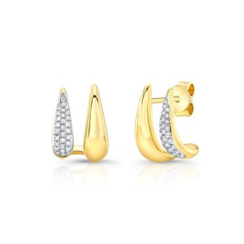 Yellow Gold Diamond Earrings
